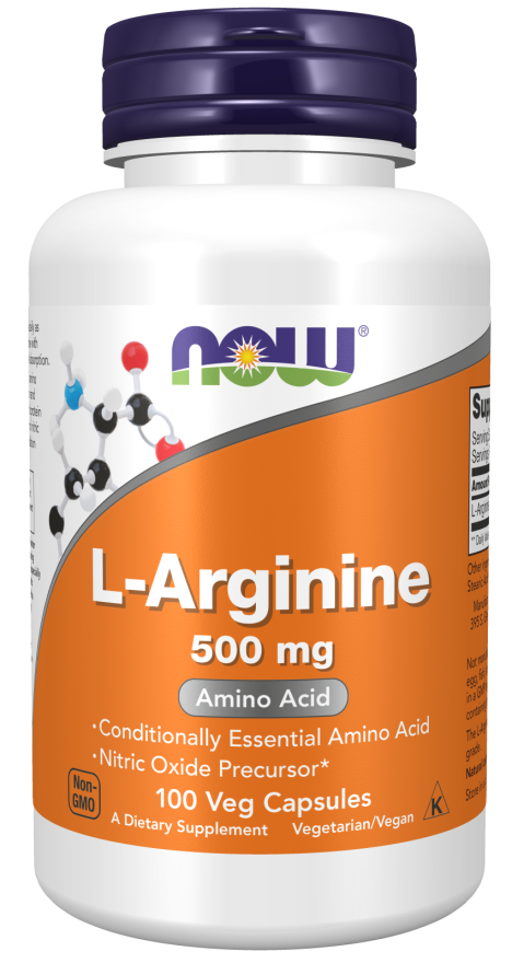 L-Arginine 500 mg Veg Capsules, 100s