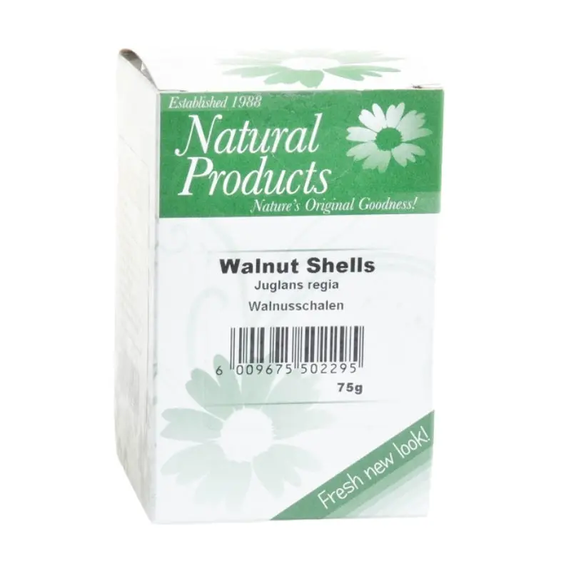 Dried Walnut Shells, Black (Juglans Regia) Powder, 75g  
