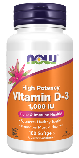Vitamin D-3 1000 IU Softgels, 180s