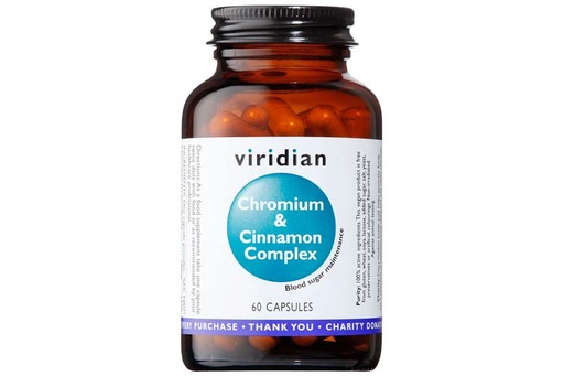Viridian Chromium & Cinnamon Complex Capsules, 60's